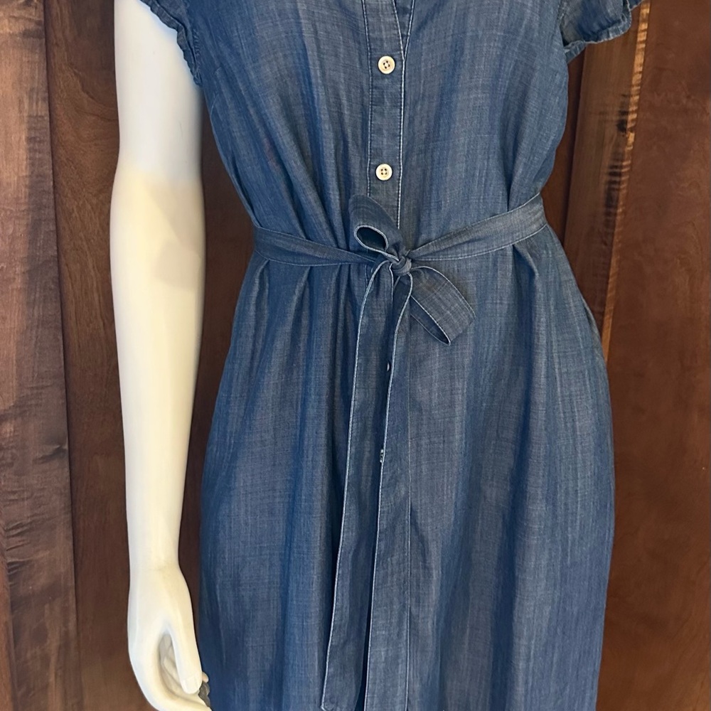 Tommy Bahama Denim-Chambray Button-Up Dress